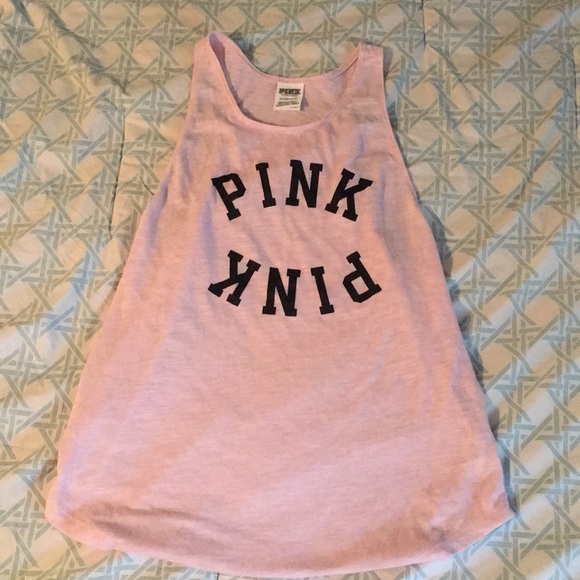 PINK Victoria's Secret Tops - Light Pink VS PINK Racerback Tank Top